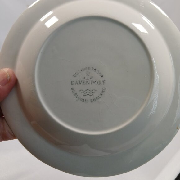 Cuthbertson's Burleigh Davenport Group of Strawberry Grape Leaf White Dinnerware - Picture 2 of 2